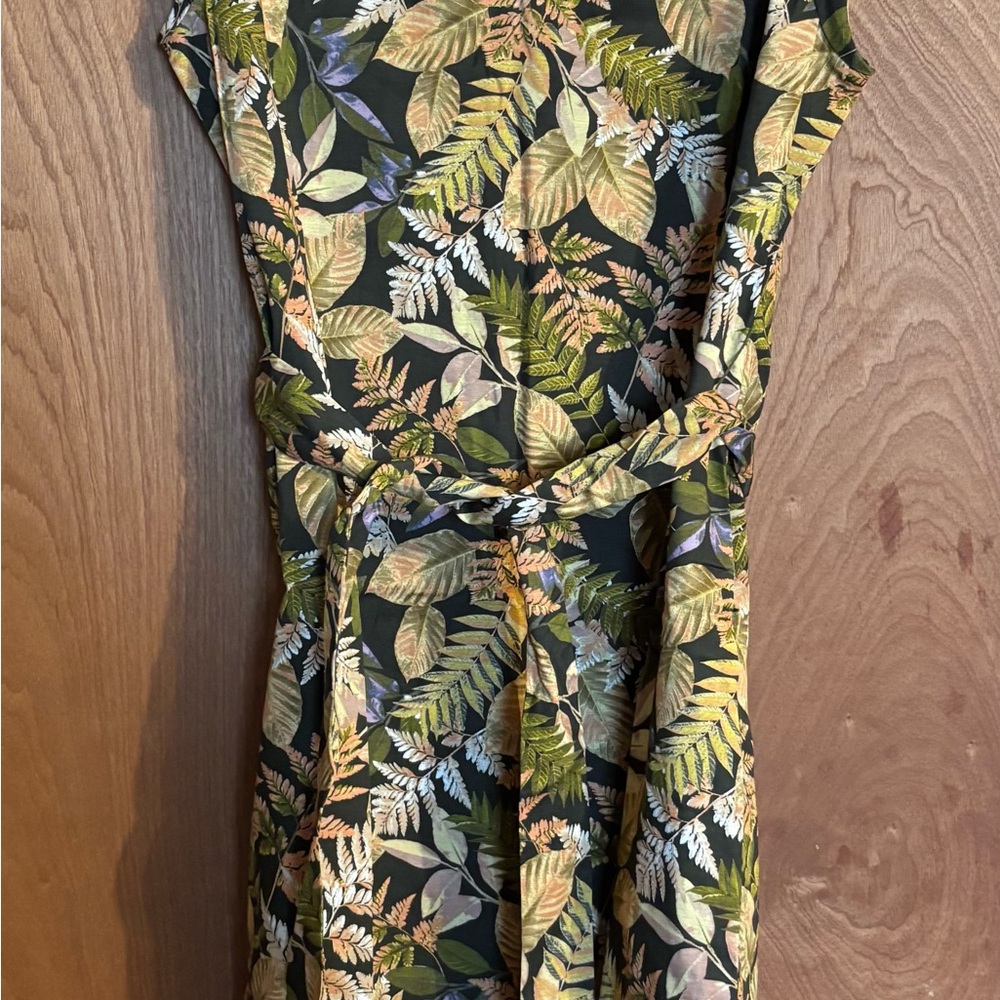 COPY - Floral Leaf Print Dress